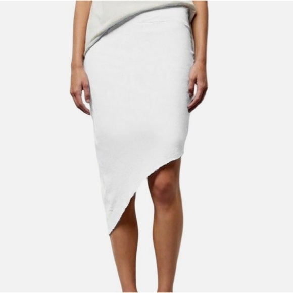 Frank & Eileen Orange Tee Lab Ultimate Asymmetrical Skirt 100% Cotton Lined XS - Picture 2 of 7